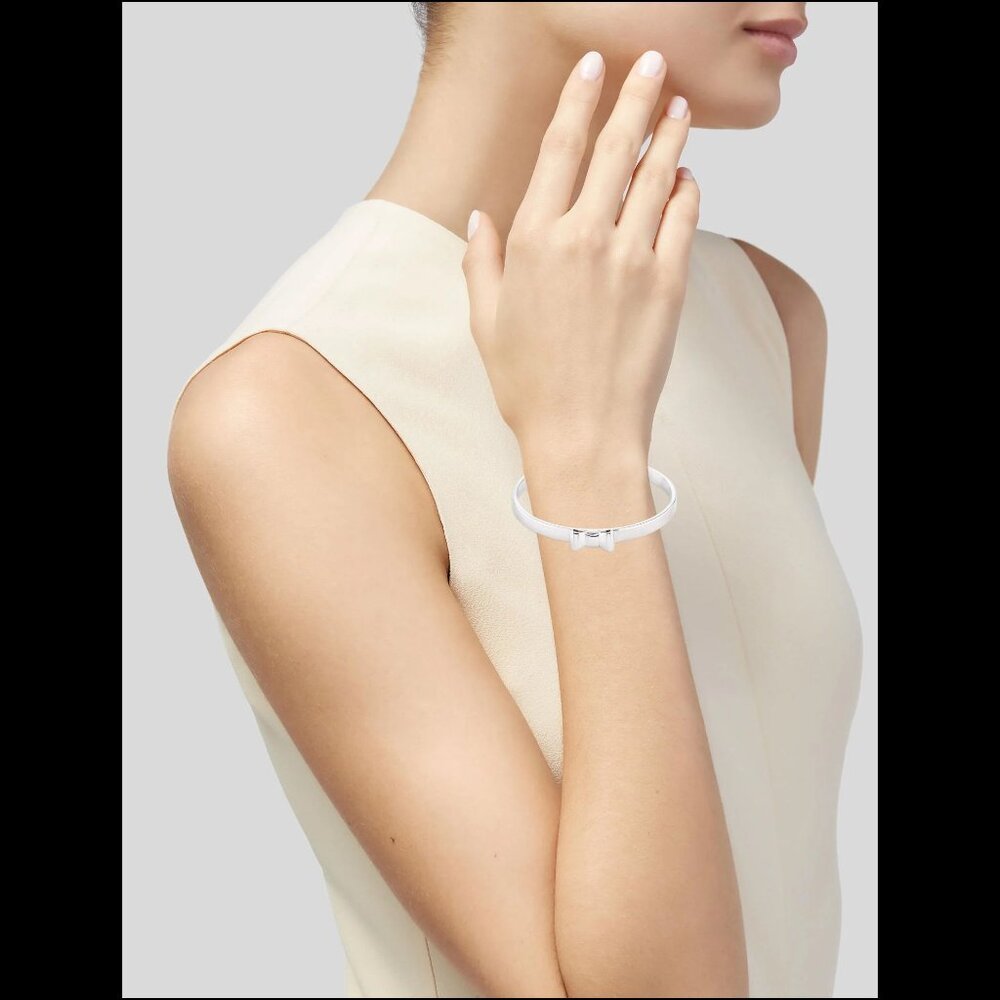 kate spade Silver Bow Bangle Bracelet - Picture 7 of 7